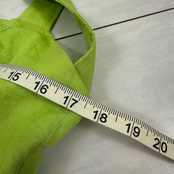 Rachel Antonoff Hannah Maxi Dress Lime Green Linen Cotton Blend 12 - Picture 4 of 10